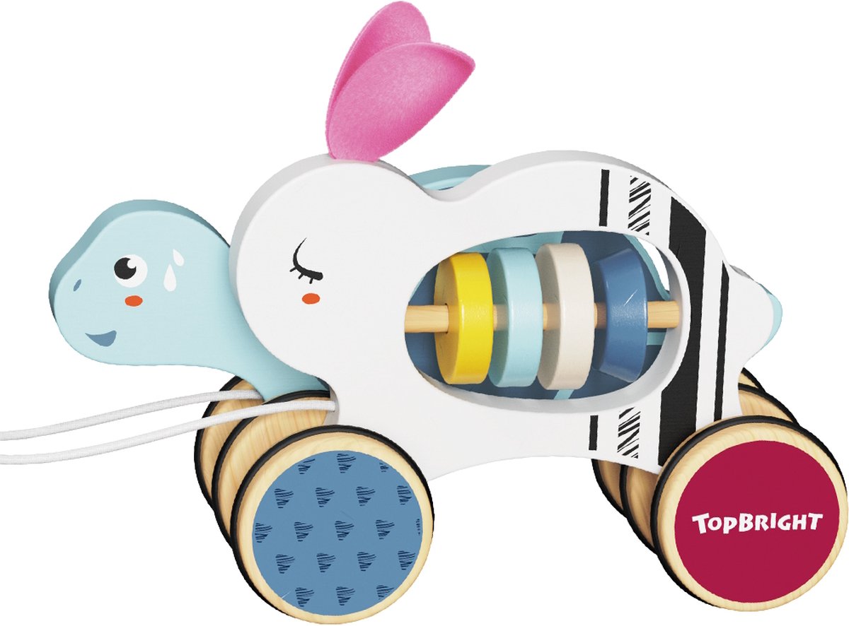 TopBright hare tortoise houten trekfiguur tb-121104