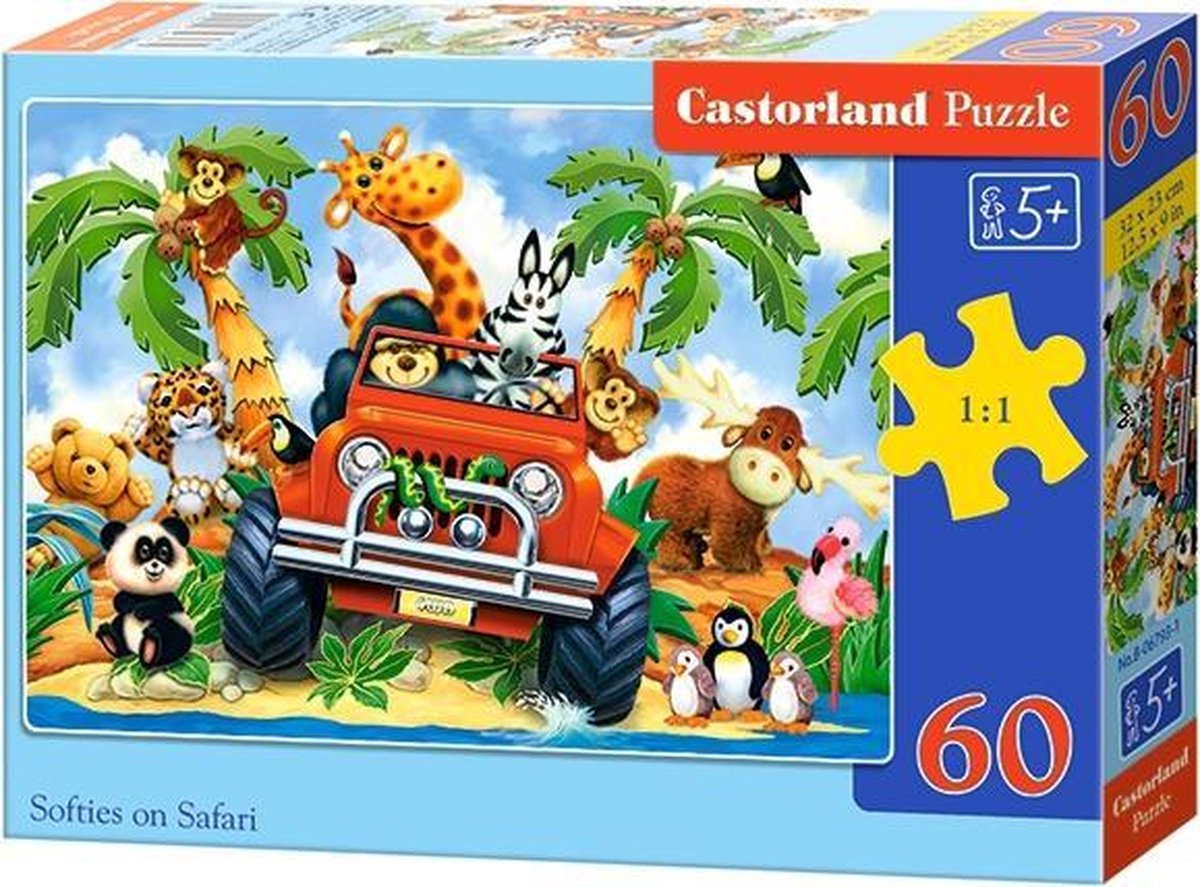 Castorland Softies on safari - 60 stukjes