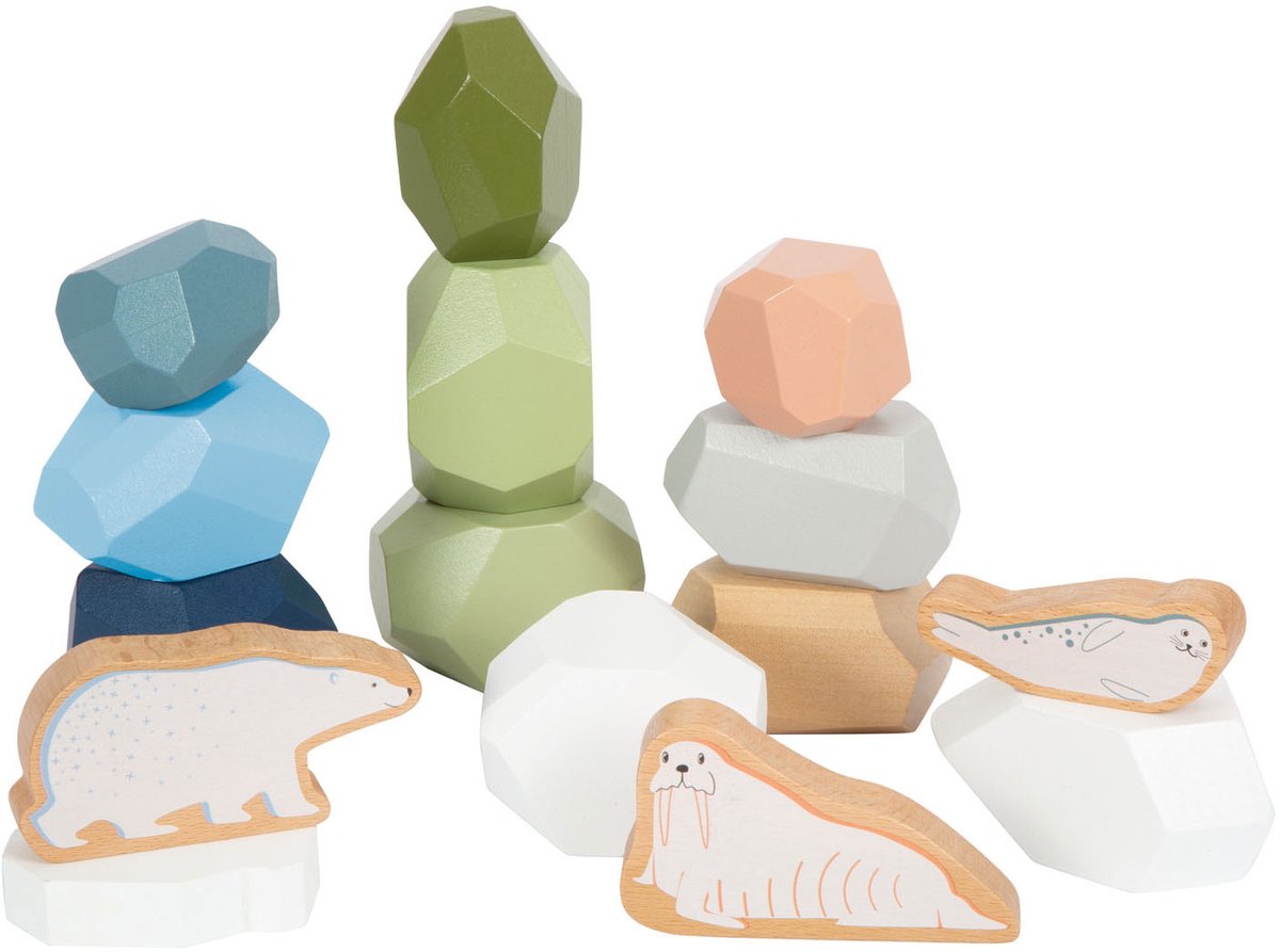 Small Foot - houten balansstenen arctic, 11dlg.