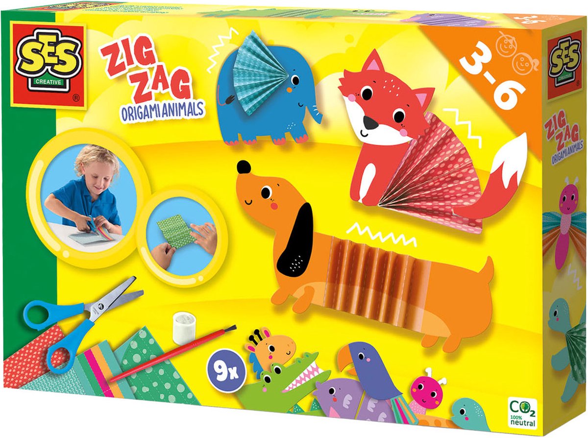 SES Creative Ses zig zag origami dieren