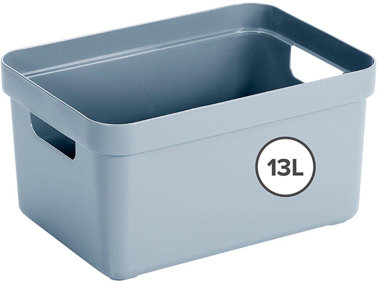 Sunware sigma home opbergbox 13l - 35x24.6x18.3 cm - blauw