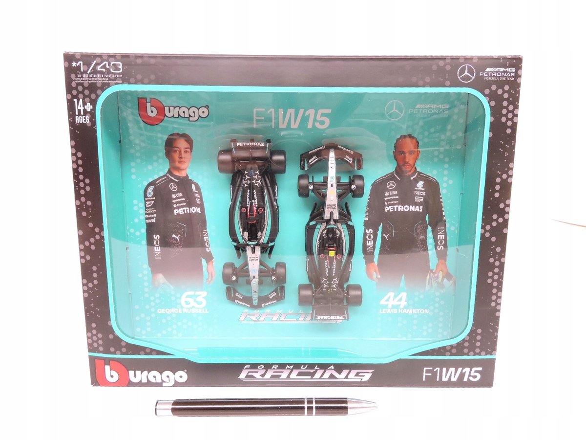 Bburago mercedes-amg w15 f1 bolides-set 1:43 hamilton russell