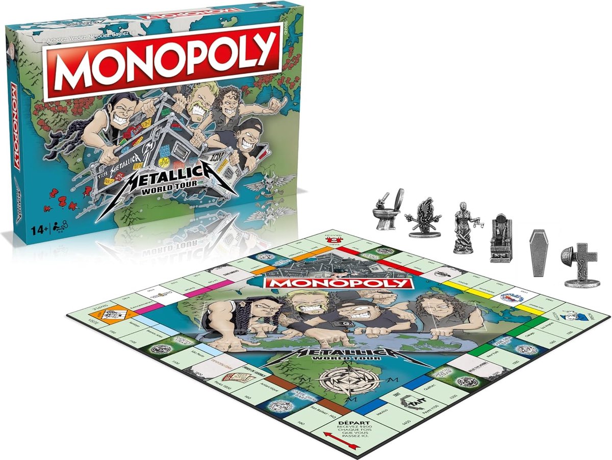 Winning Moves Monopoly - metallica world tour