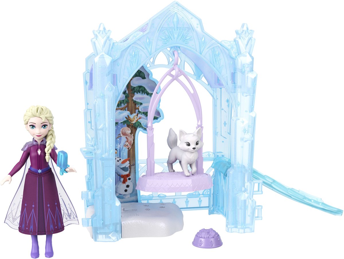 Mattel Disney frozen elsa's ijzige dierenschuilplaats - poppenspeelsets