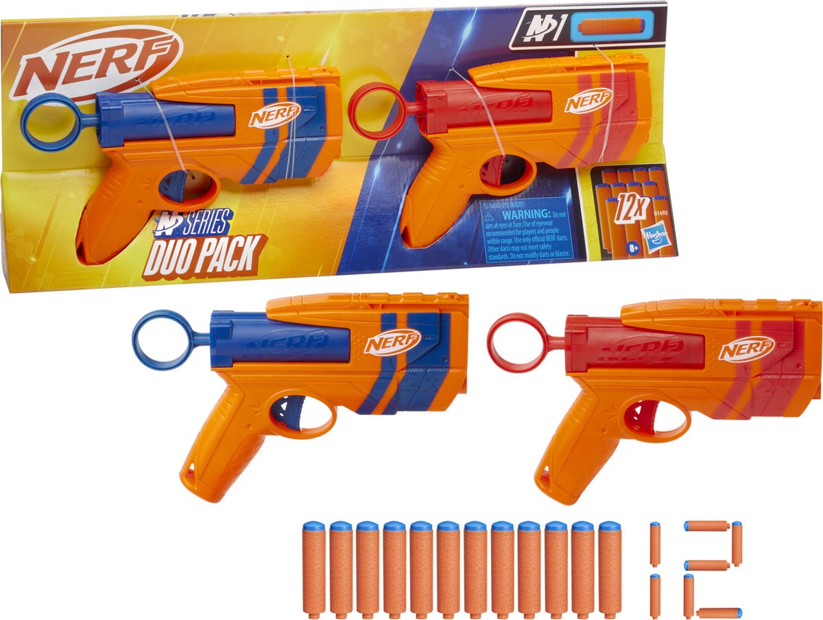 NERF n series-duopack speelgoedblasters inclusief 12 n1-darts