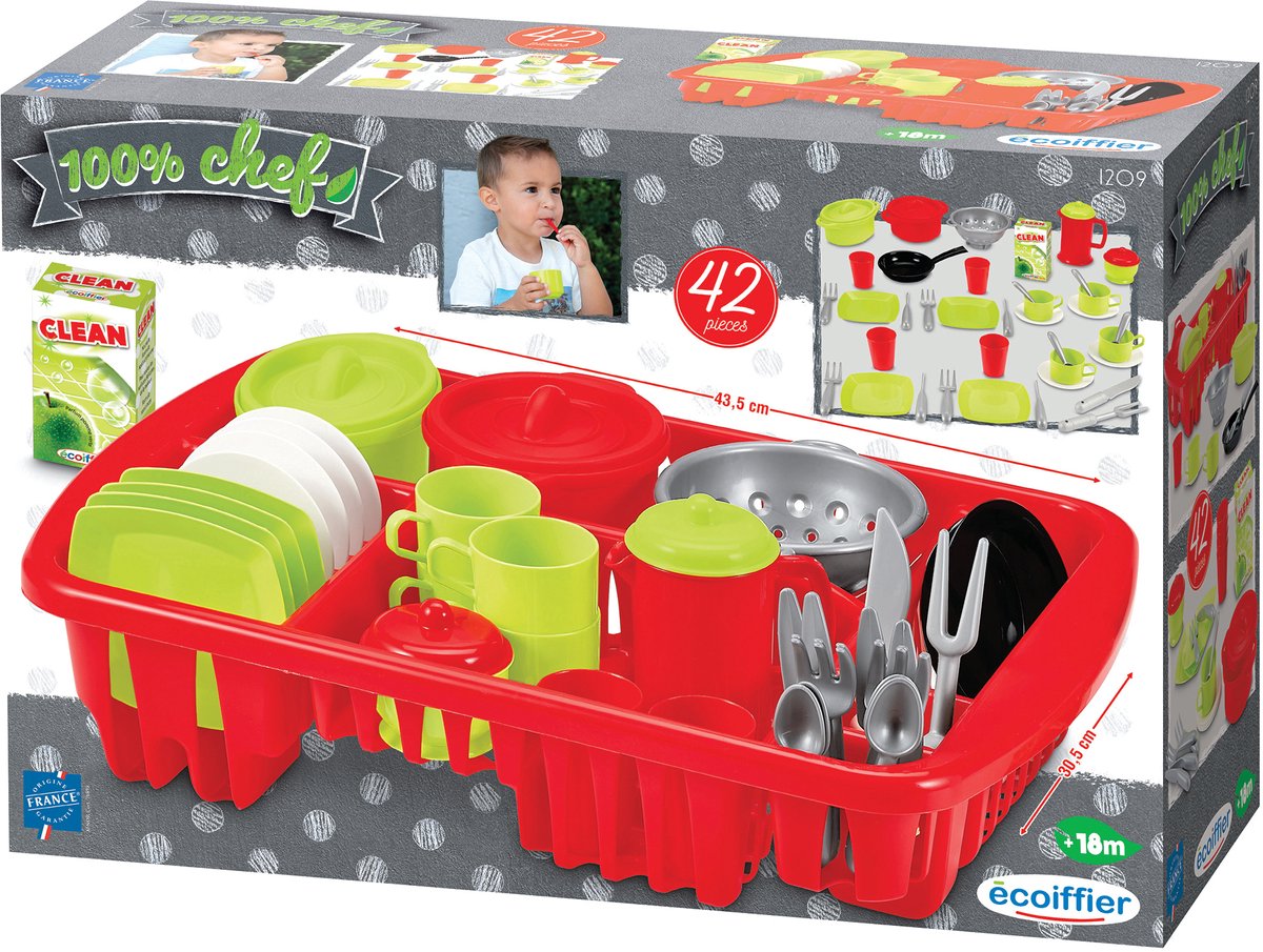 Ecoffier Ecoiffier 100% chef afwasset - 42dlg.