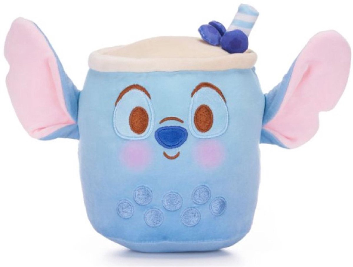 Lilo Stitch Stitch bubble tea - disney pluche knuffel 25 cm - disney plush toy - speelgoed knuffeldier knuffelpop voor kinderen jongens meisjes - knuffels lilo en stitch, angel, leroy, stitch