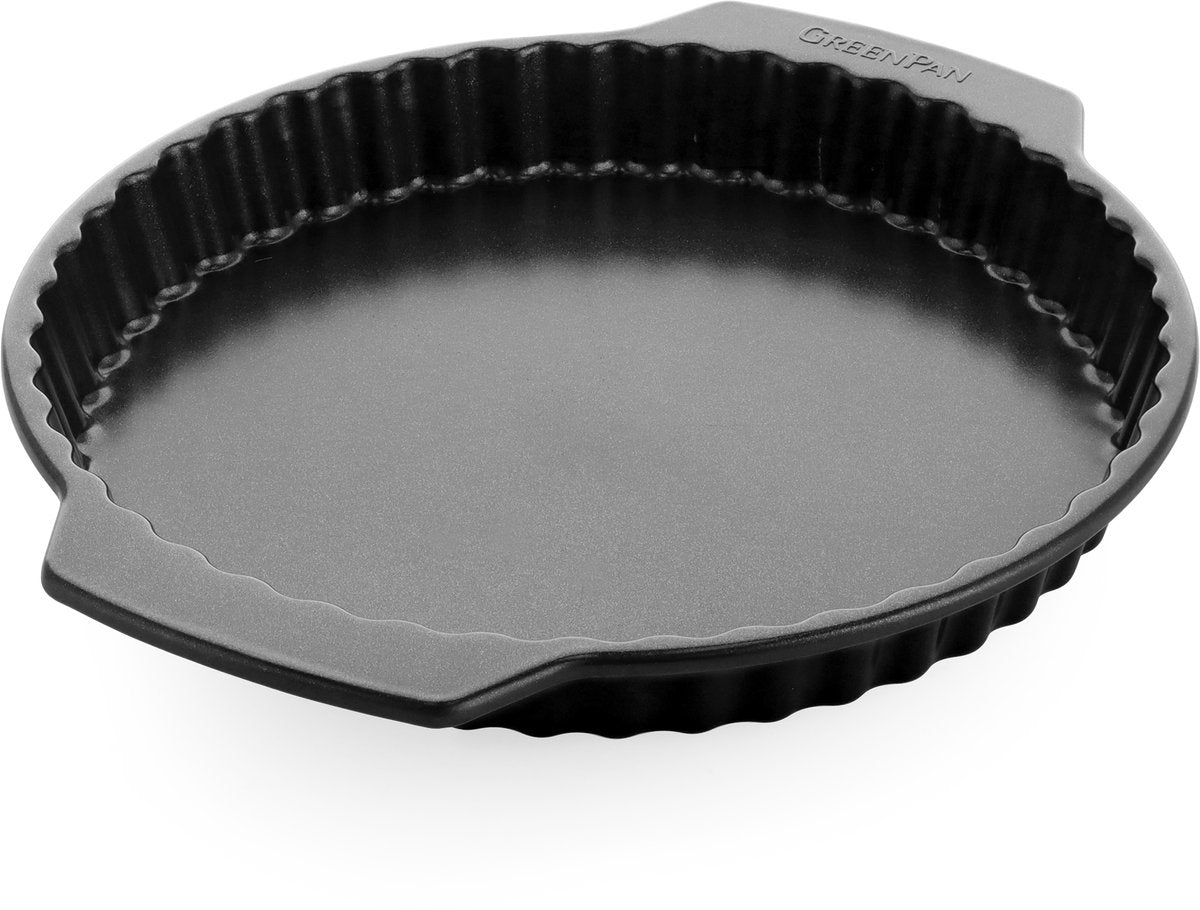 GreenPan bistro quichepan - 28cm - pfas-vrije antikleeflaag - keramische bakvorm - ovenbestendig tot 230°c - rond - zwart