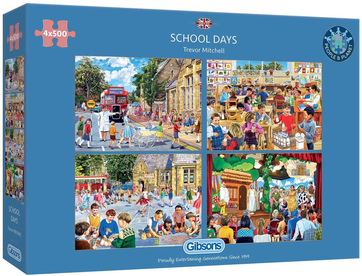 Gibsons - school days (door trevor mitchell) - 4×500 stukjes 48×34cm (b×h) - legpuzzel voor volwassenen