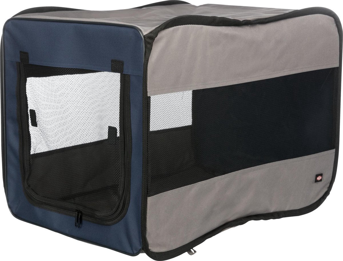Trixie Reismand - opvouwbaar donkerblauw - polyester 45x45x64 cm, ventilatie