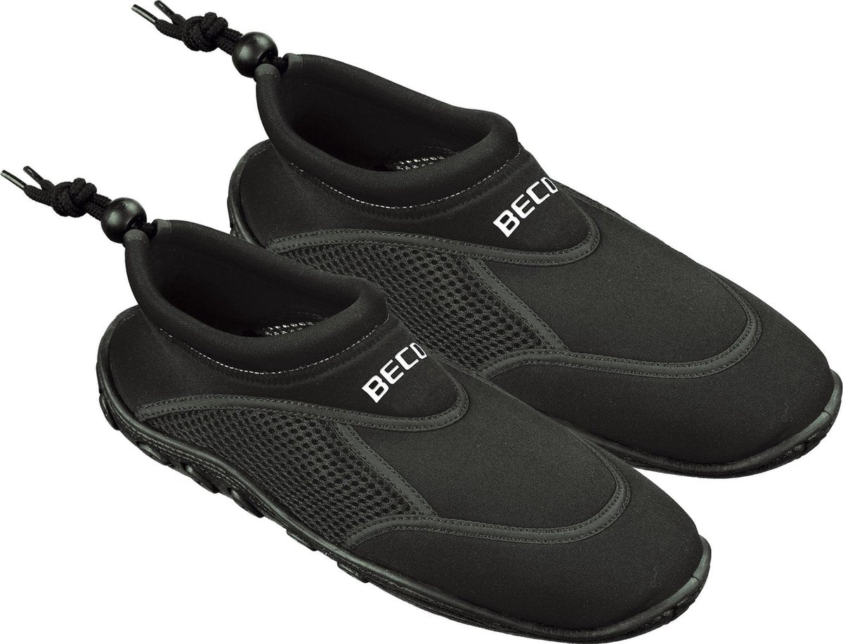 BECO waterschoenen surfschoenen - neopreen - volwassenen - rubber zool 47 zwart zwart