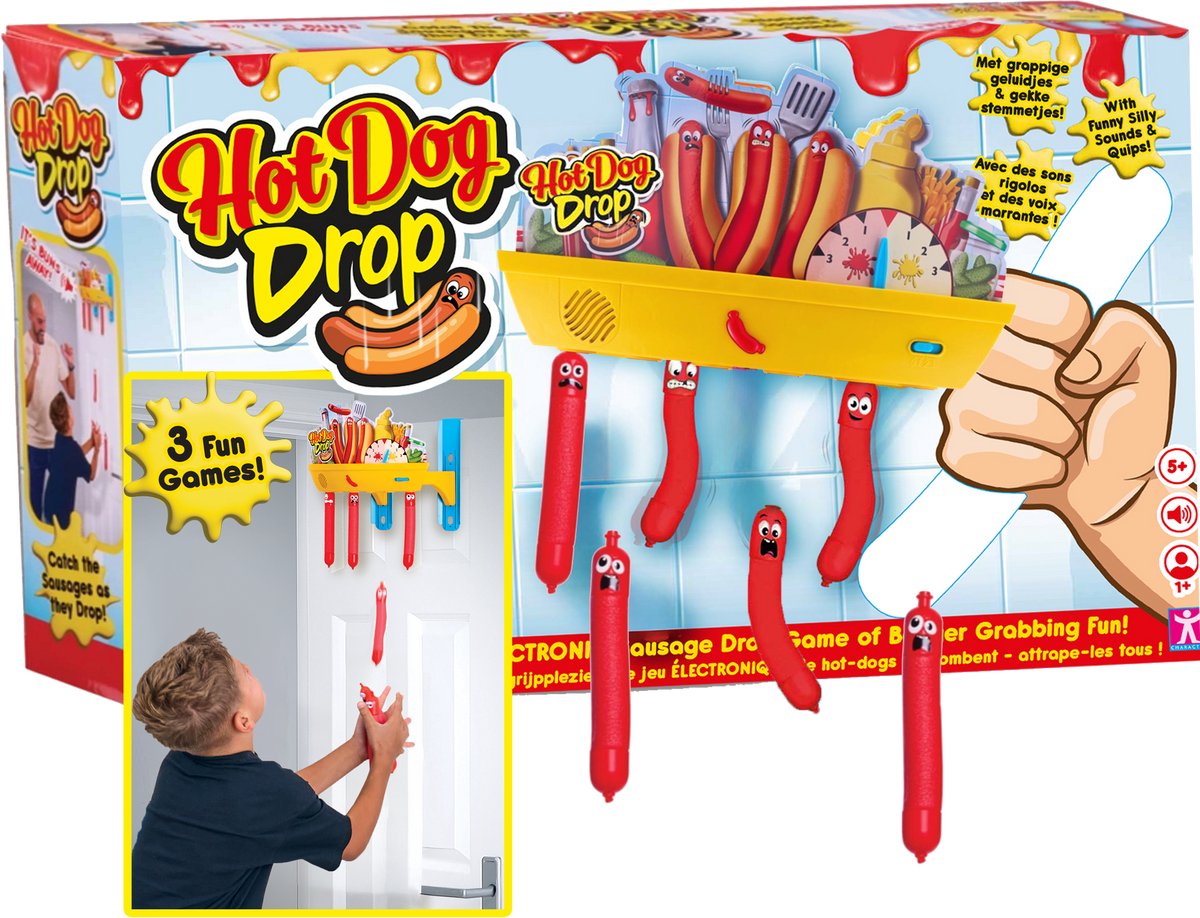 Gear2Play Hot dog drop spel - vang de vallende worstjes - leuk familie actiespel