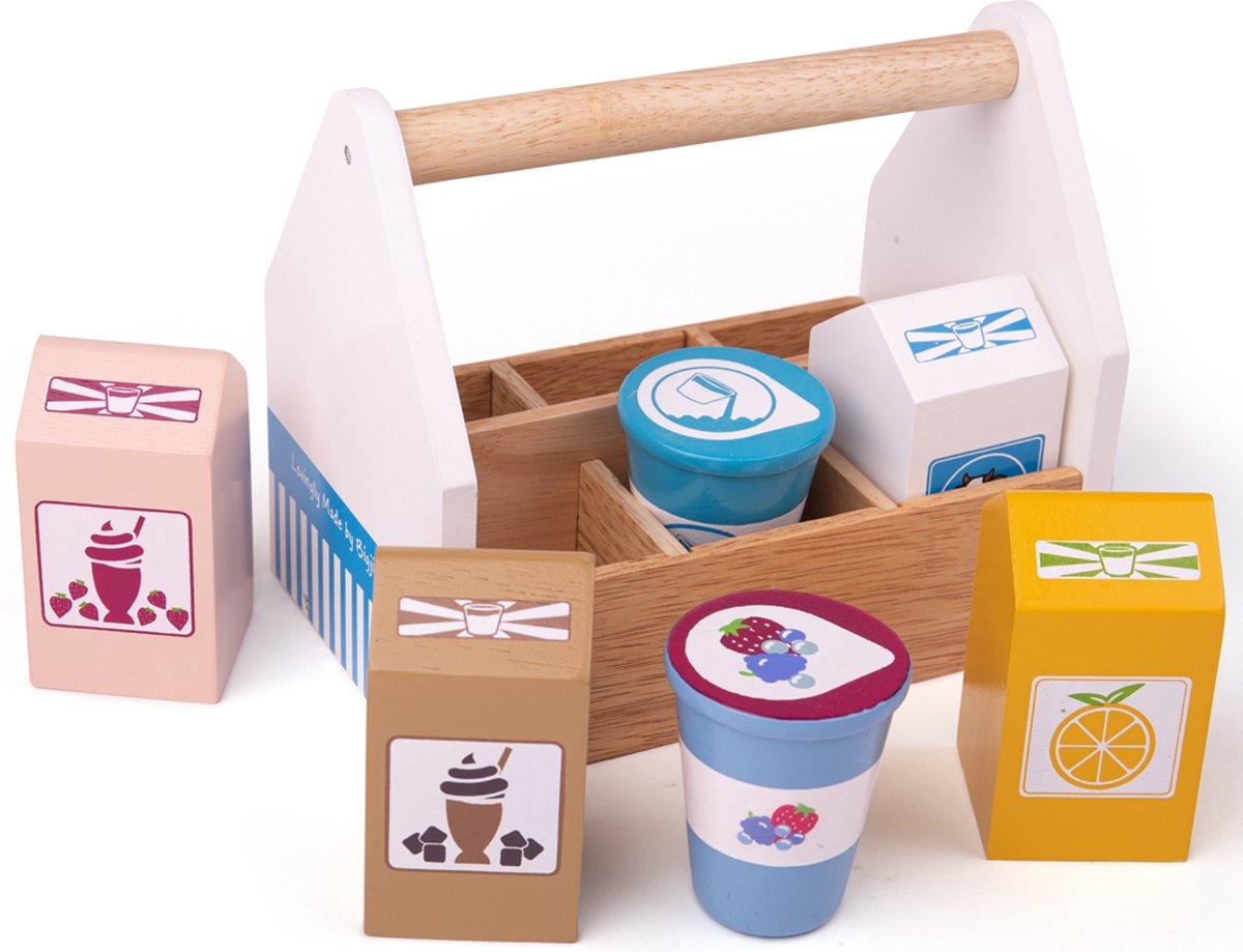 Bigjigs Toys - houten zuivelkrat