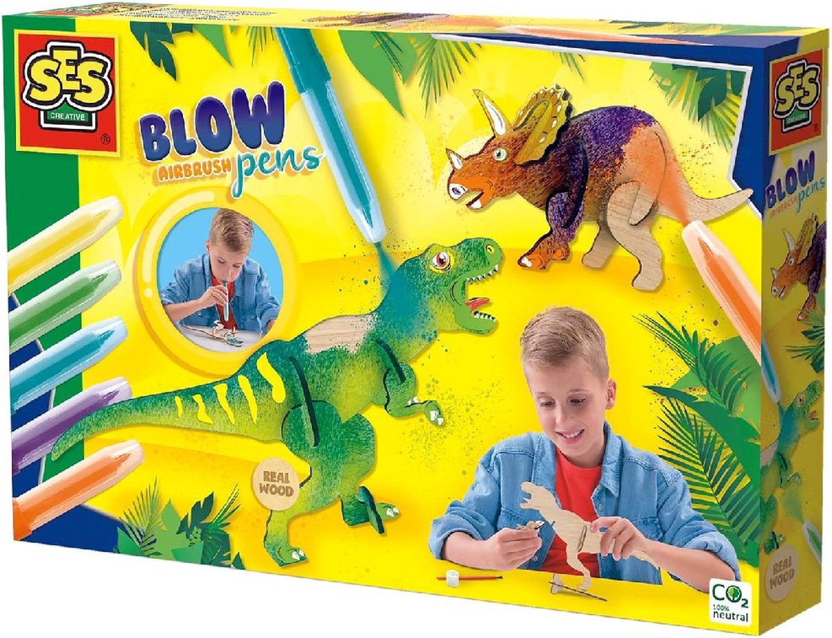 SES Creative Ses blow airbrush blaaspennen dino's