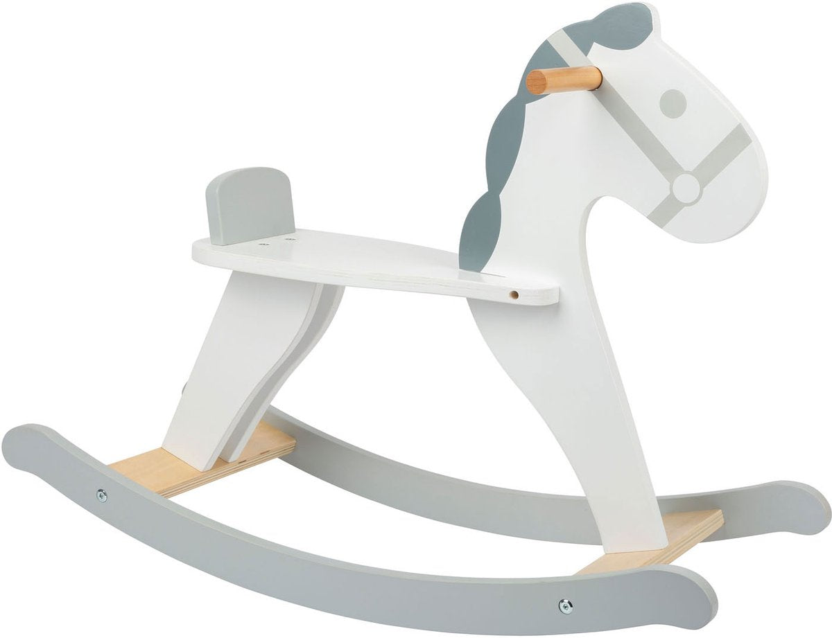 Small Foot - houten schommelpaard skandi wit