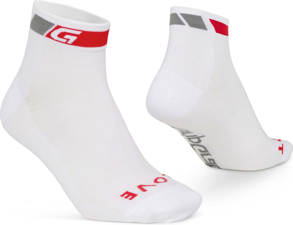 GripGrab - classic low cut zomer fietssokken 1 paar korte coolmax sokken - wit - unisex - maat xs (35-38)