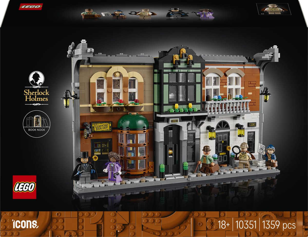 LEGO ® icons boekensteun: sherlock holmes, bouwset - 10351