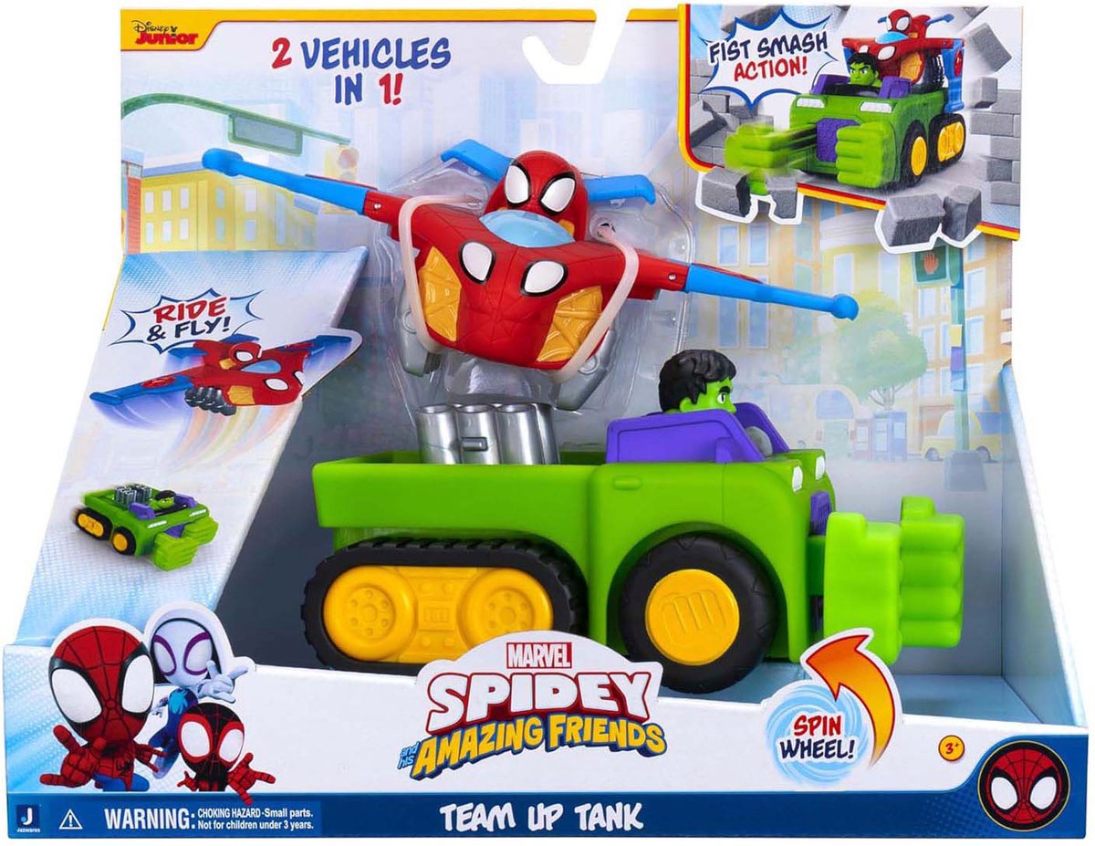 Spidey And His Amazing Friends - feature vehicle team up tank