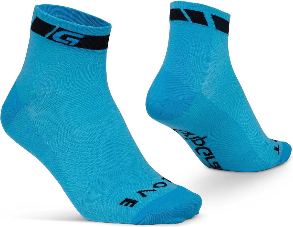 GripGrab - classic low cut zomer fietssokken 1 paar korte coolmax sokken - blauw - unisex - maat s (38-41)