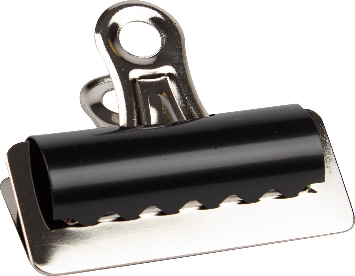 Q-CONNECT bulldogclip, zwart, 70 mm, doos van 10 stuks 12 stuks