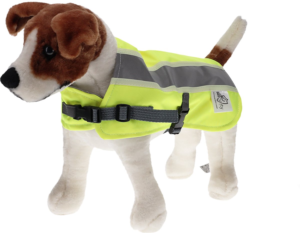 Duvo Plus - hond - flectalon veiligheidsjasje s - 45cm geel - 162325
