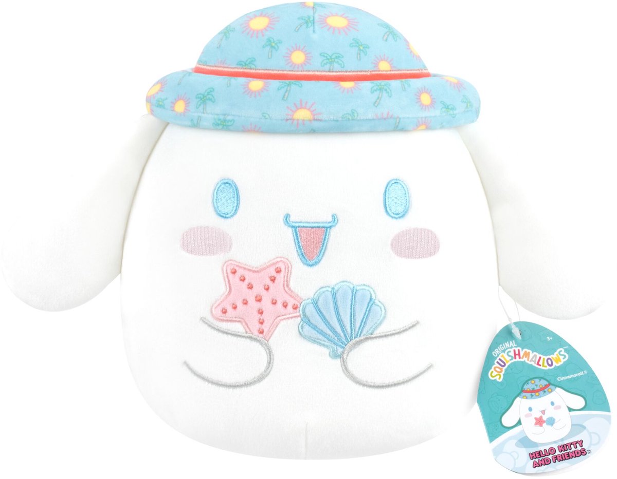 Jazwares Squishmallows - hello kitty and friends - seize the moment cinnamoroll hat - 20cm plush