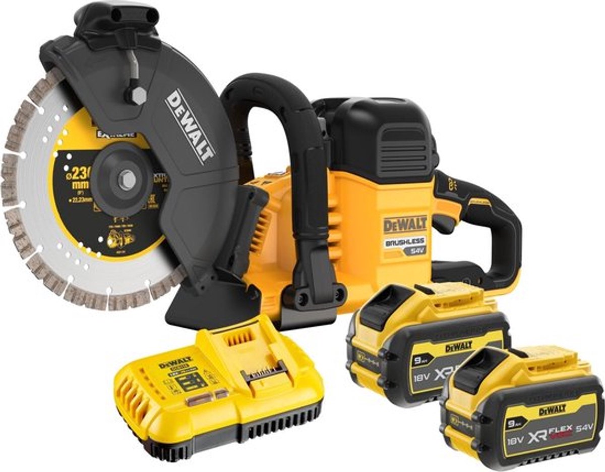 DeWalt dcs691x2 accu doorslijper 230mm 54v xr flexvolt 9.0ah