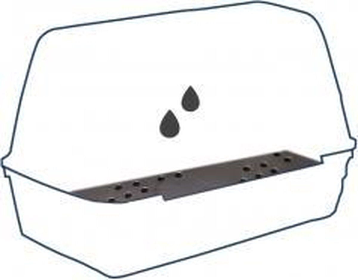Duvo + transportbox drainage mat voor art 114004 - transportkooi - 45 cm x 51.5 cm x 0.8 cm - zwart