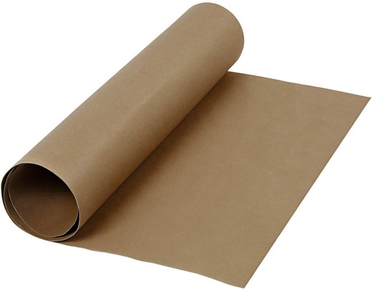 Creativ Company Faux leather papier donkerbruin, 1mtr.