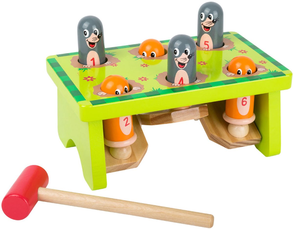 Small Foot - houten hamerbank mollen