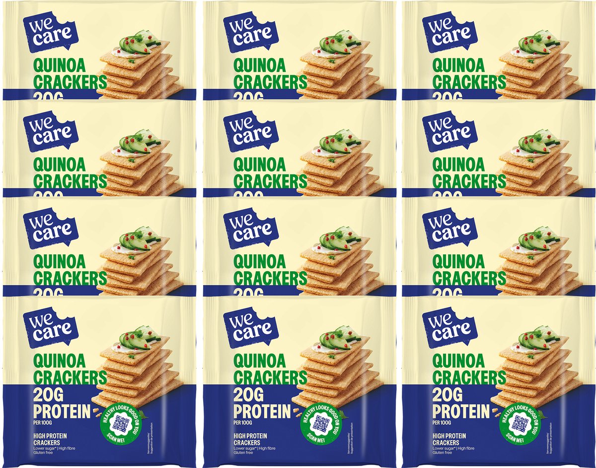 WeCare - high protein - quinoa crackers - 12 x 100 g