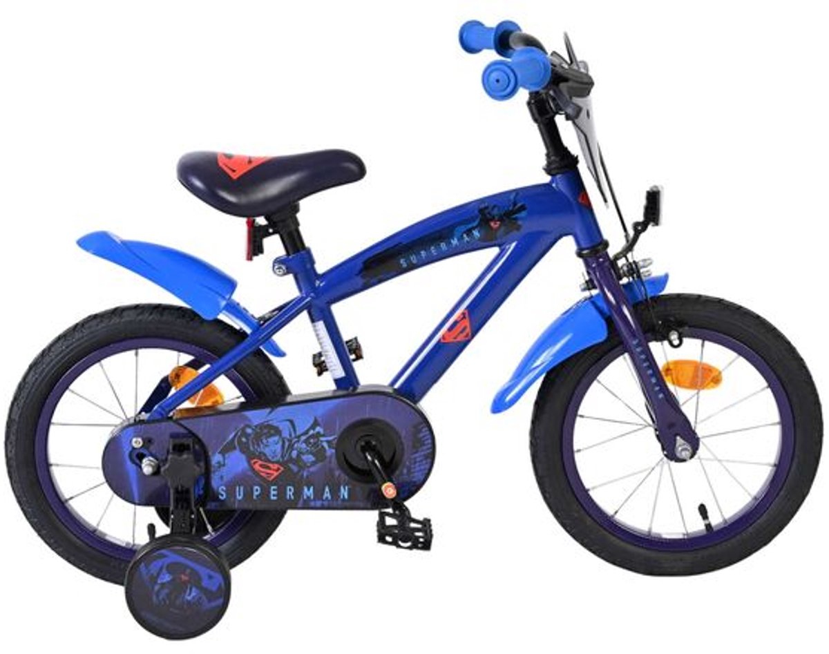 Volare Superman kinderfiets - jongens - 14 inch - blauw