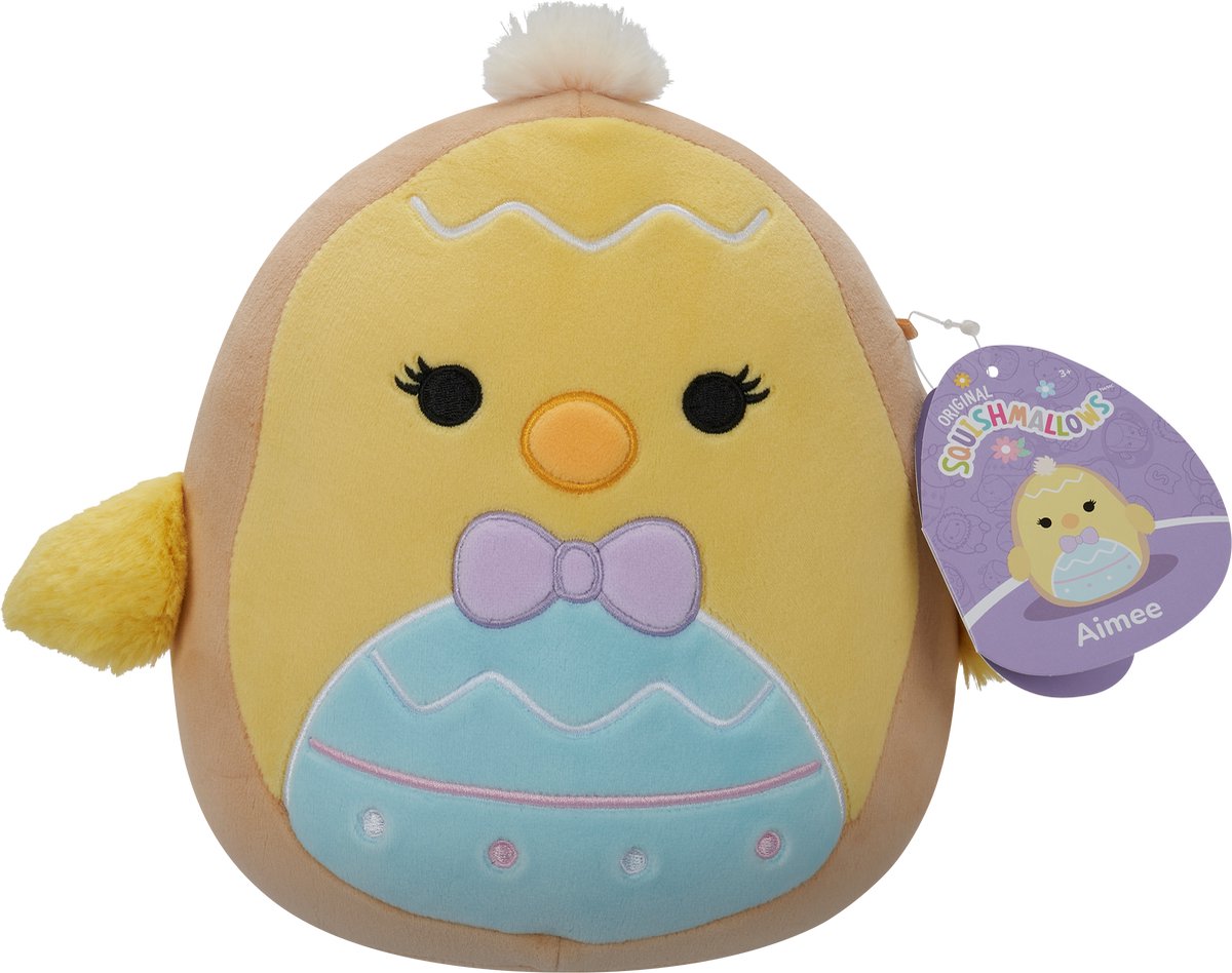 Jazwares Squishmallows - little plush - (aimee - yellow chicken easter cookie) - 19cm plush