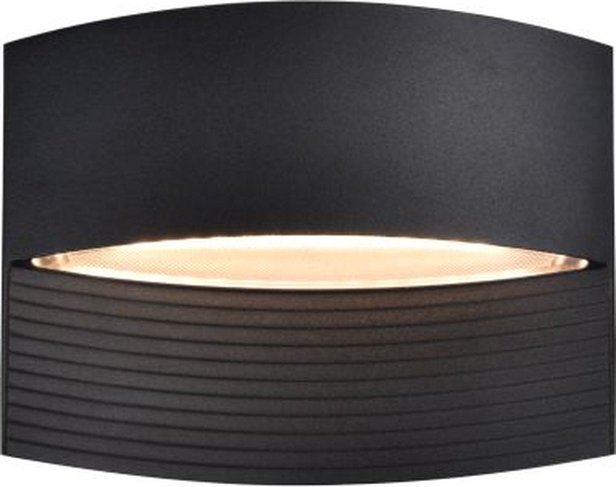 LUTEC lotus - led wandlamp voor buiten - up down - premium aluminium - 580lm - 3000k warm wit licht - ip54 extra weerbestendig - mat zwart