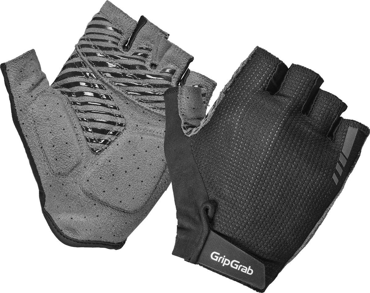 GripGrab - expert rc max korte vinger zomer fietshandschoenen met padding - zwart - unisex - maat s