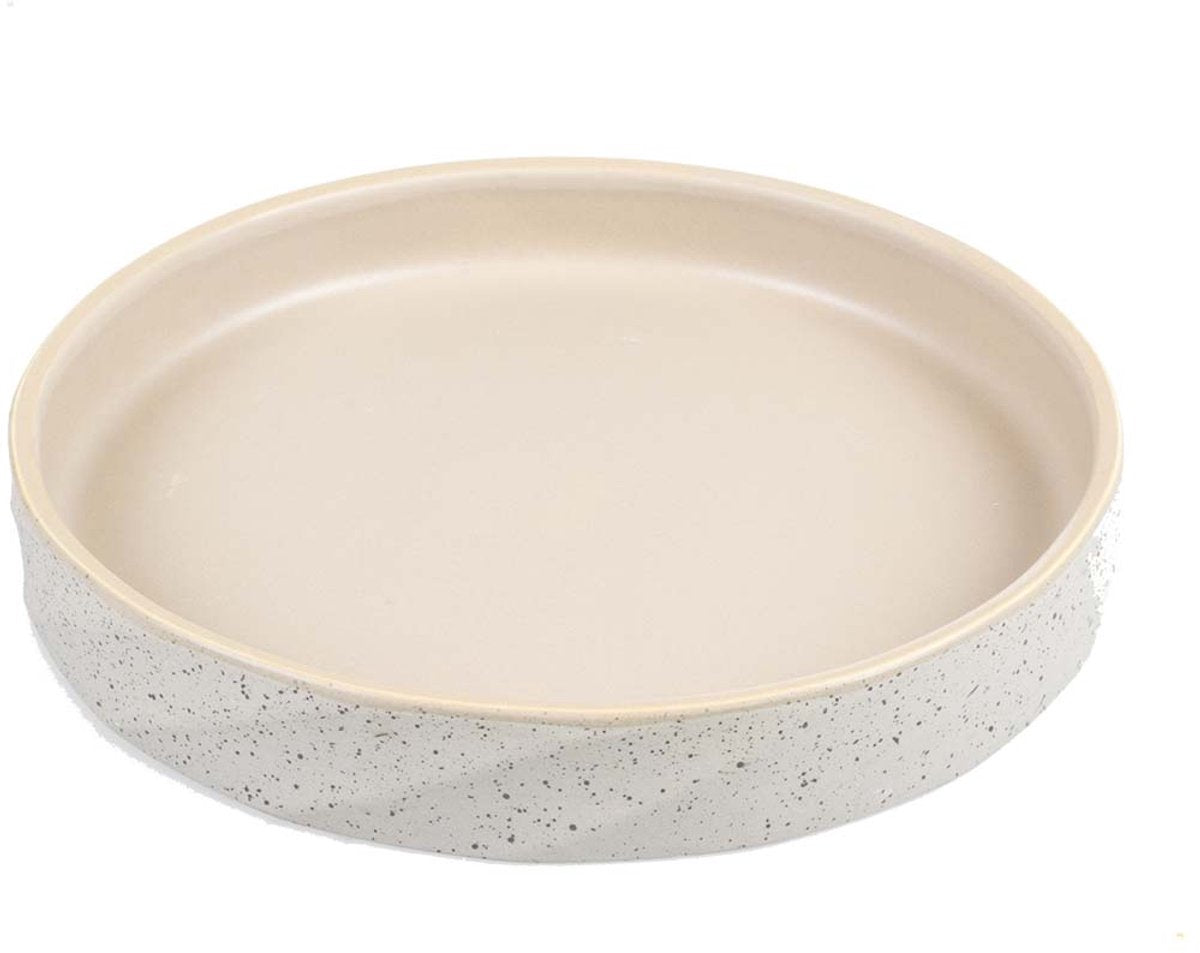 Duvo Plus dinner time eetschaal stone wavy dune 600ml-21x21x3cm grijsgroen