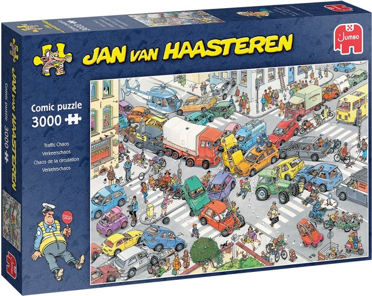 Jan Van Haasteren legpuzzel - traffic chaos, 3000st.