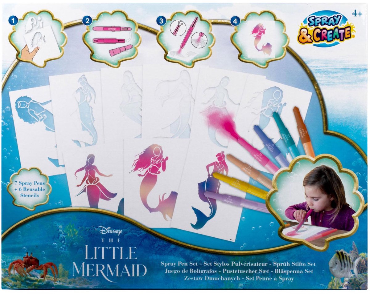 Disney The Little Mermaid The little mermaid blaaspennen set