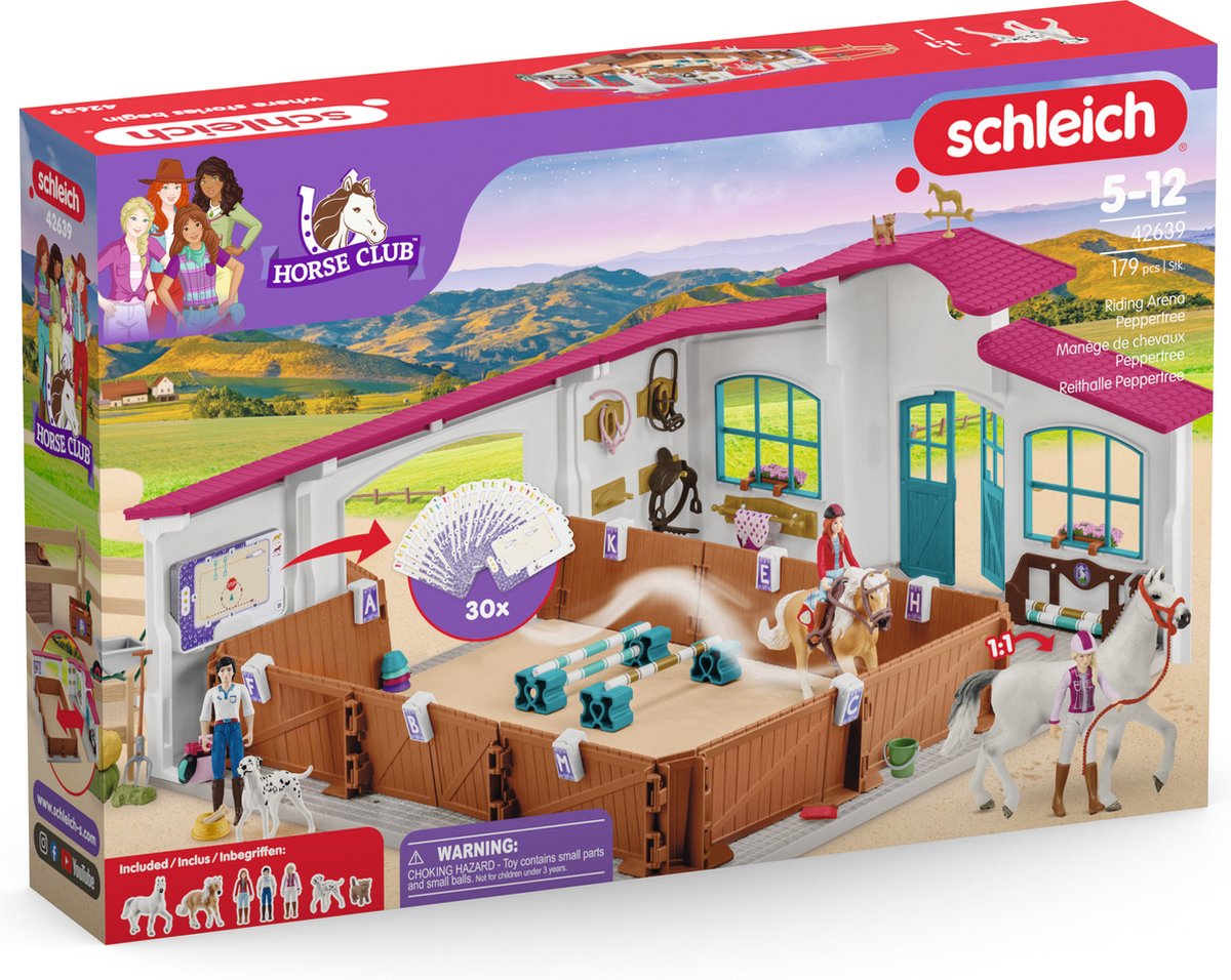 Schleich horse club rijhal peppertree - paardentraining - paardenspeelgoed - 42639