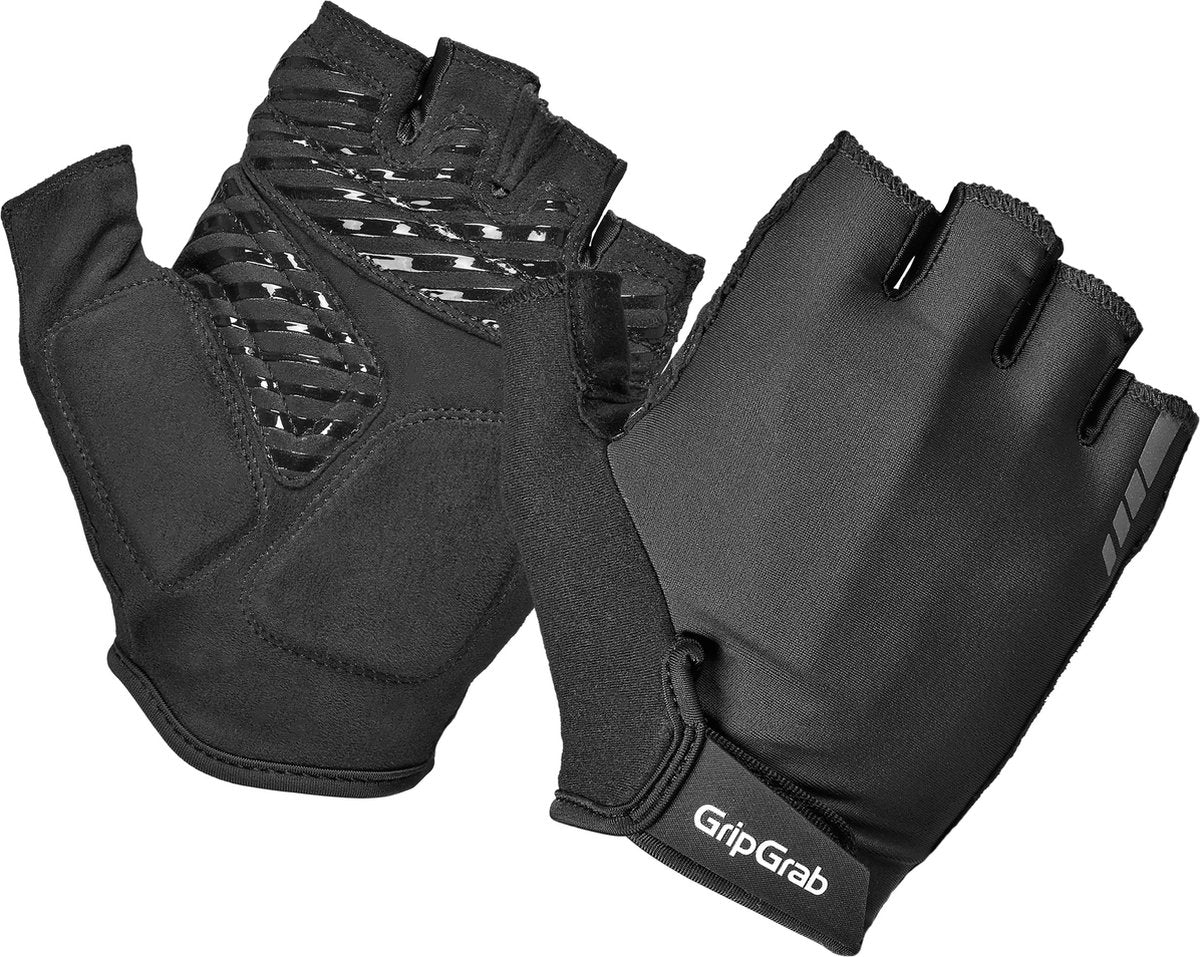 GripGrab - proride rc max korte vinger zomer fietshandschoenen met padding - zwart - heren - maat m