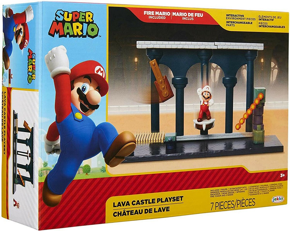 Jakks Nintendo 6,35cm lava castle-speelset