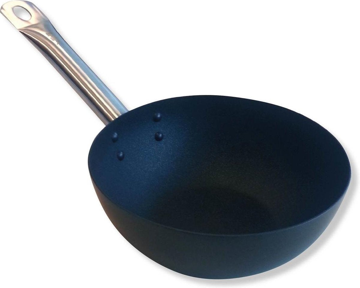 Point-Virgule wokpan - carobonstaal - excalibur anti-aanbaklaag - ø 20cm