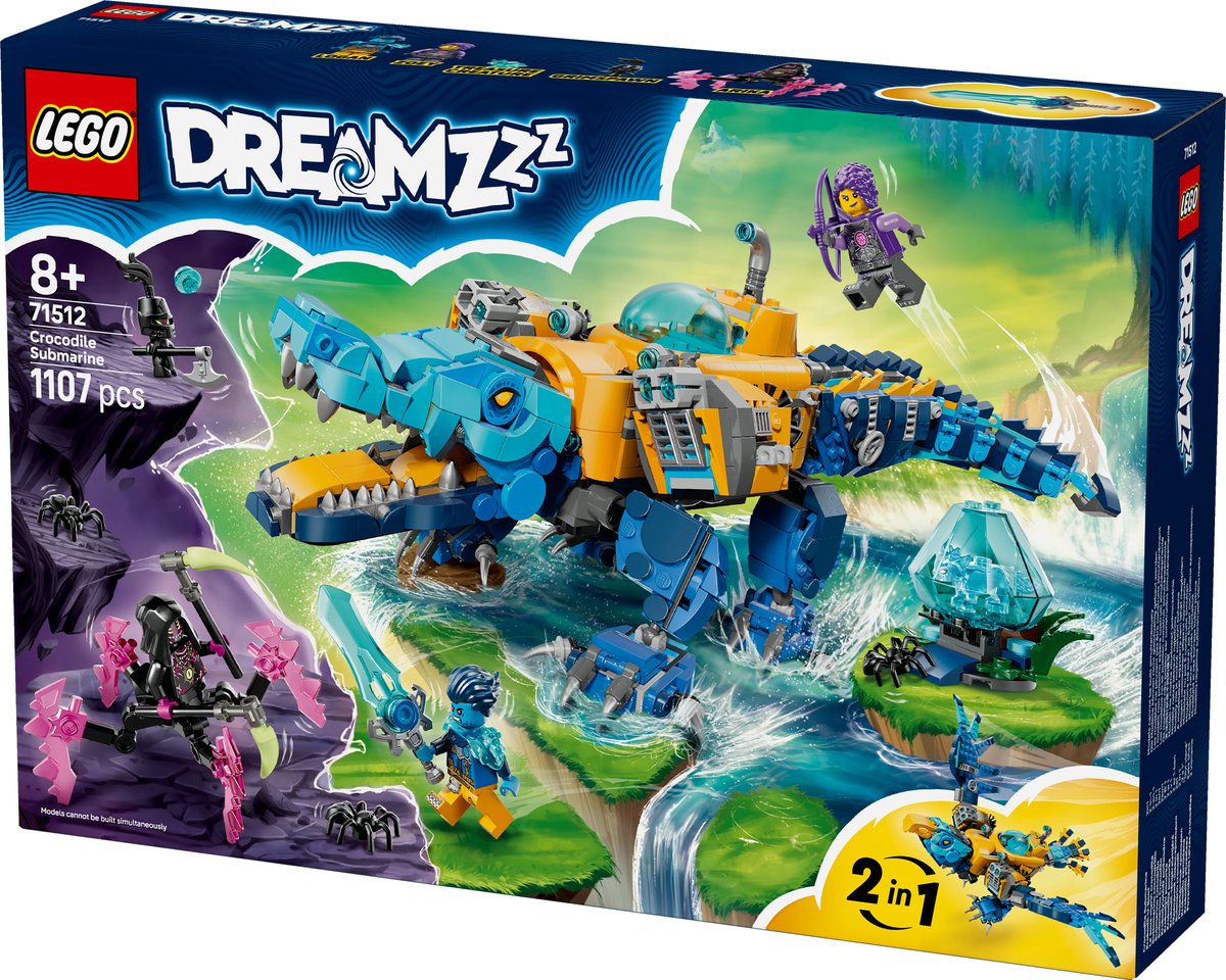 LEGO dreamzzz - 71512 - krokodilonderzeeër - speelset met droomfiguren