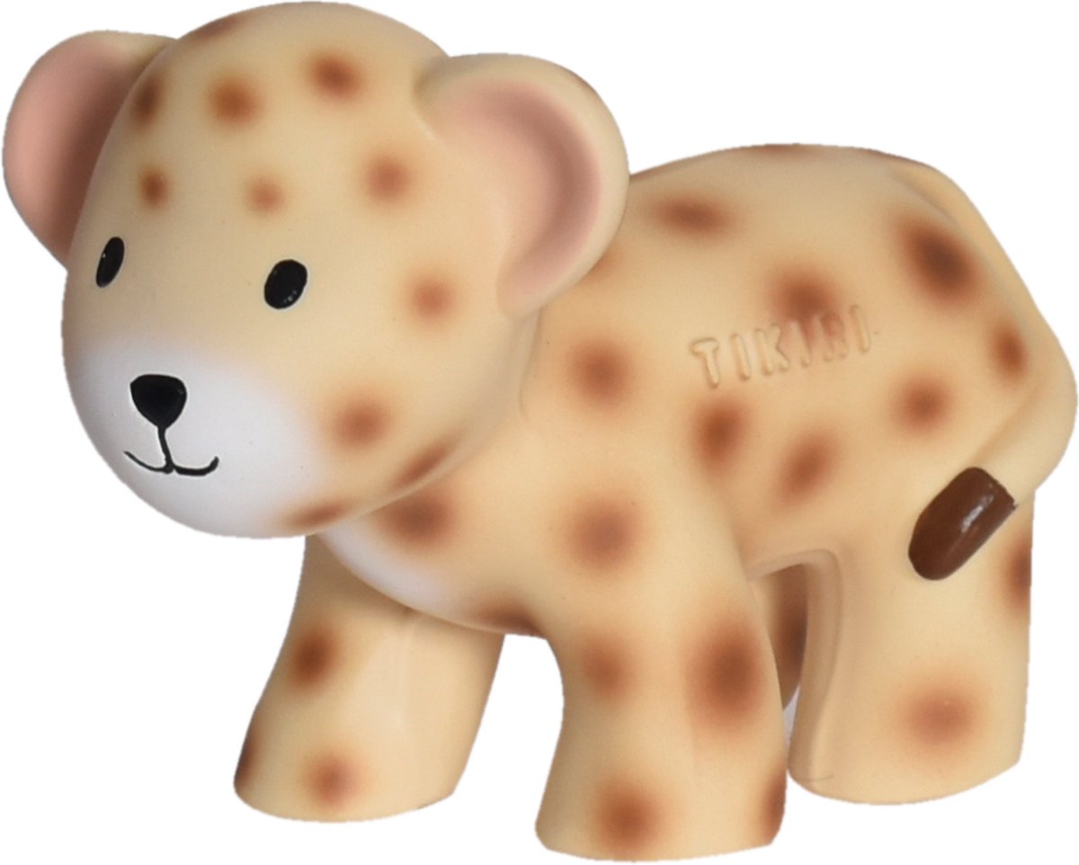 Tikiri mijn eerste zoodiertje - luipaard - natuurlijk rubber - met belletje - 0 jaar