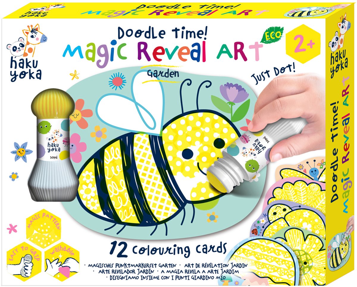 Haku Yoka magic reveal art - tuin - 12 kleurkaarten - 2 jaar