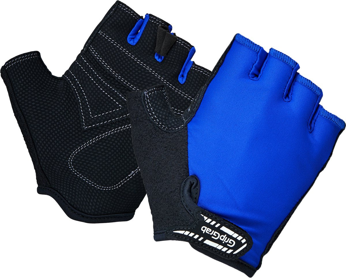 GripGrab - kids' x-trainer junior korte vinger zomer kinder fietshandschoenen - blauw - unisex - maat l