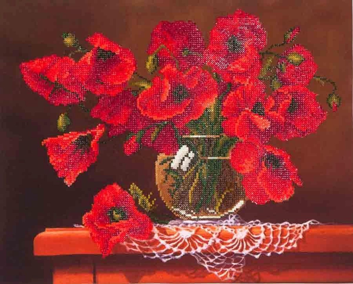 DIAMOND DOTZ® red poppies - diamond painting (58,8x48,6 cm)