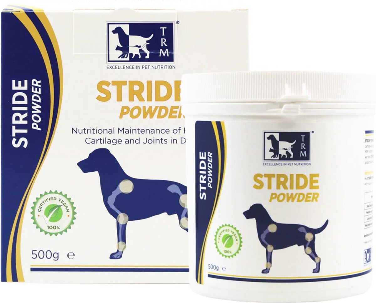 TRM stride powder 500 gr - kraakbeen ondersteuning - vegan voedingssupplement honden