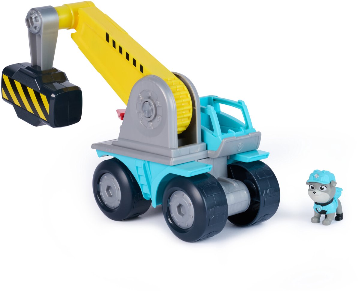 Rubble Crew - motor megahamervoertuig van 25,4 cm met motor-actiefiguur - bouwvoertuig - speelset