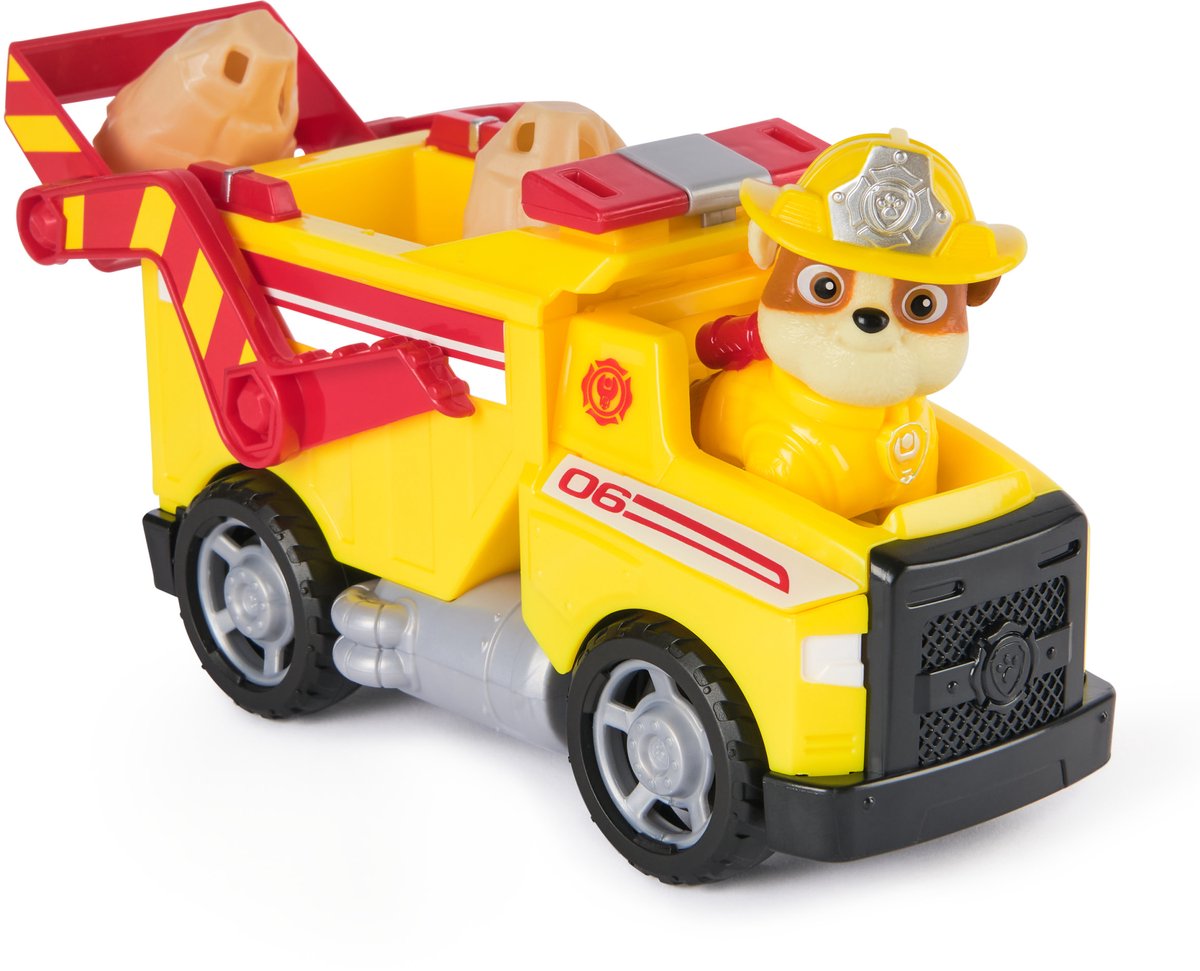 PAW Patrol - brandweerredding - rubble's kiepwagen - speelgoedauto met speelfiguur